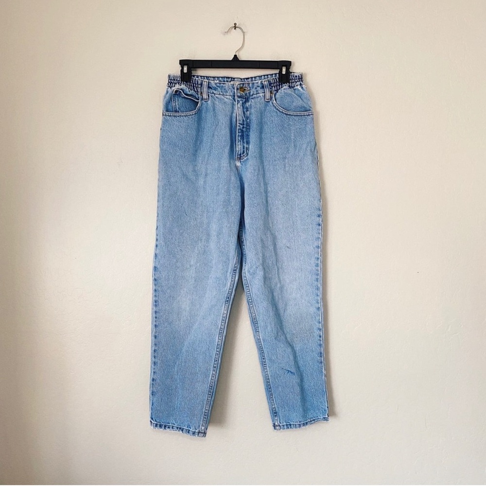 LL Bean Vintage Mom Jeans, Ultra High-Rise Comfort Waist Tapered Leg 12P